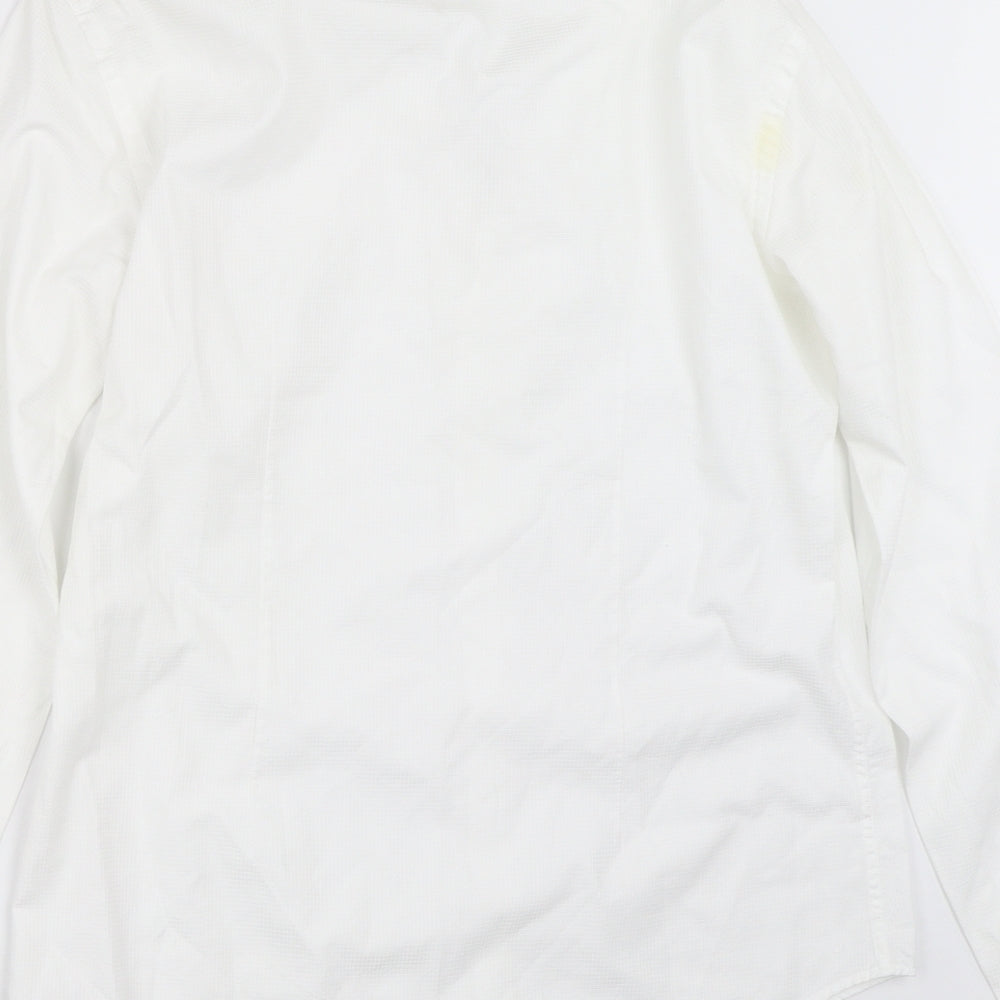 Zara Mens White    Button-Up Size M