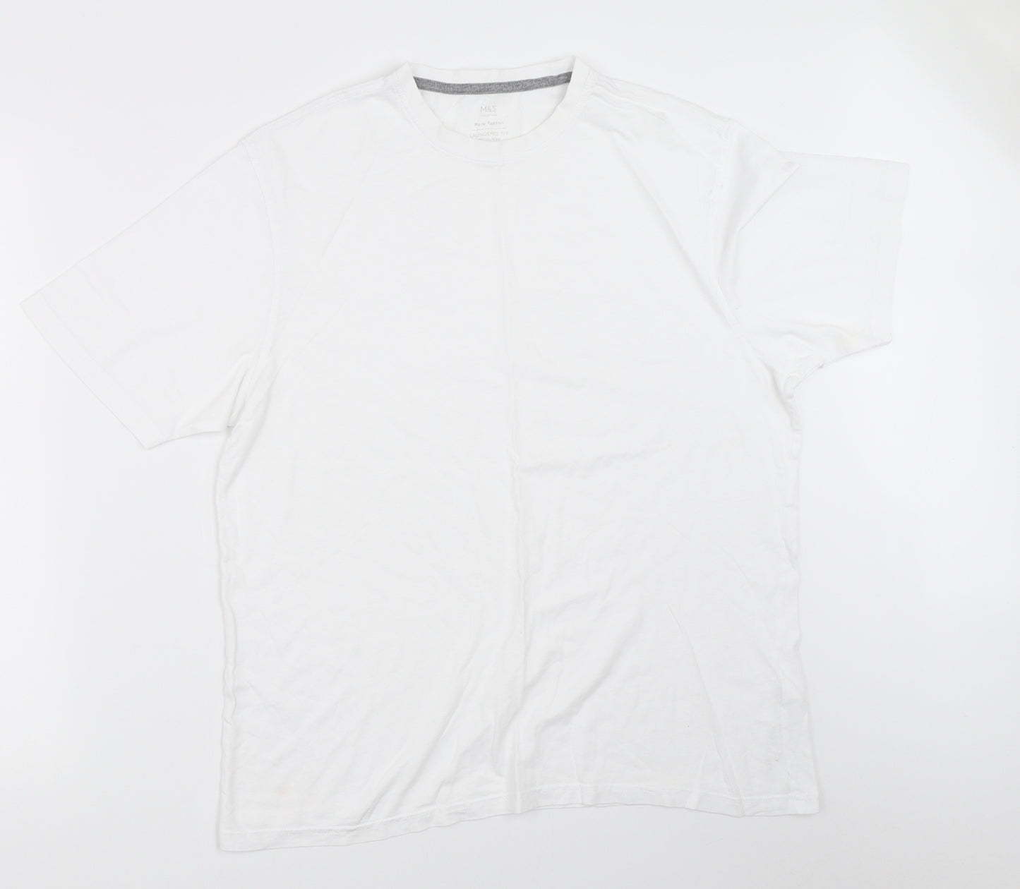 Marks and Spencer Mens White    T-Shirt Size M
