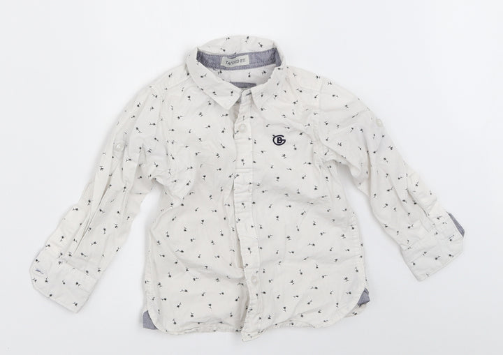 G Boys Boys White   Basic Button-Up Size 2-3 Years