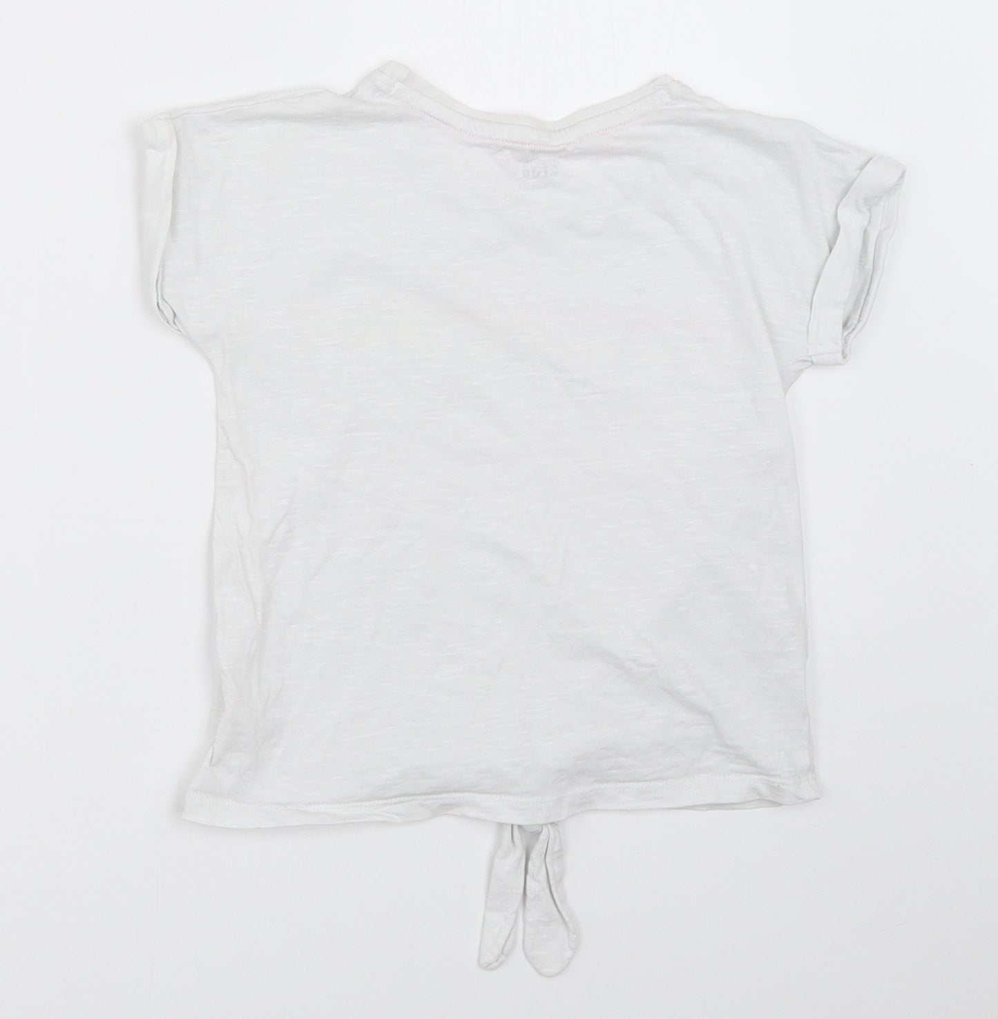 Mini Club Girls White   Basic T-Shirt Size 5-6 Years