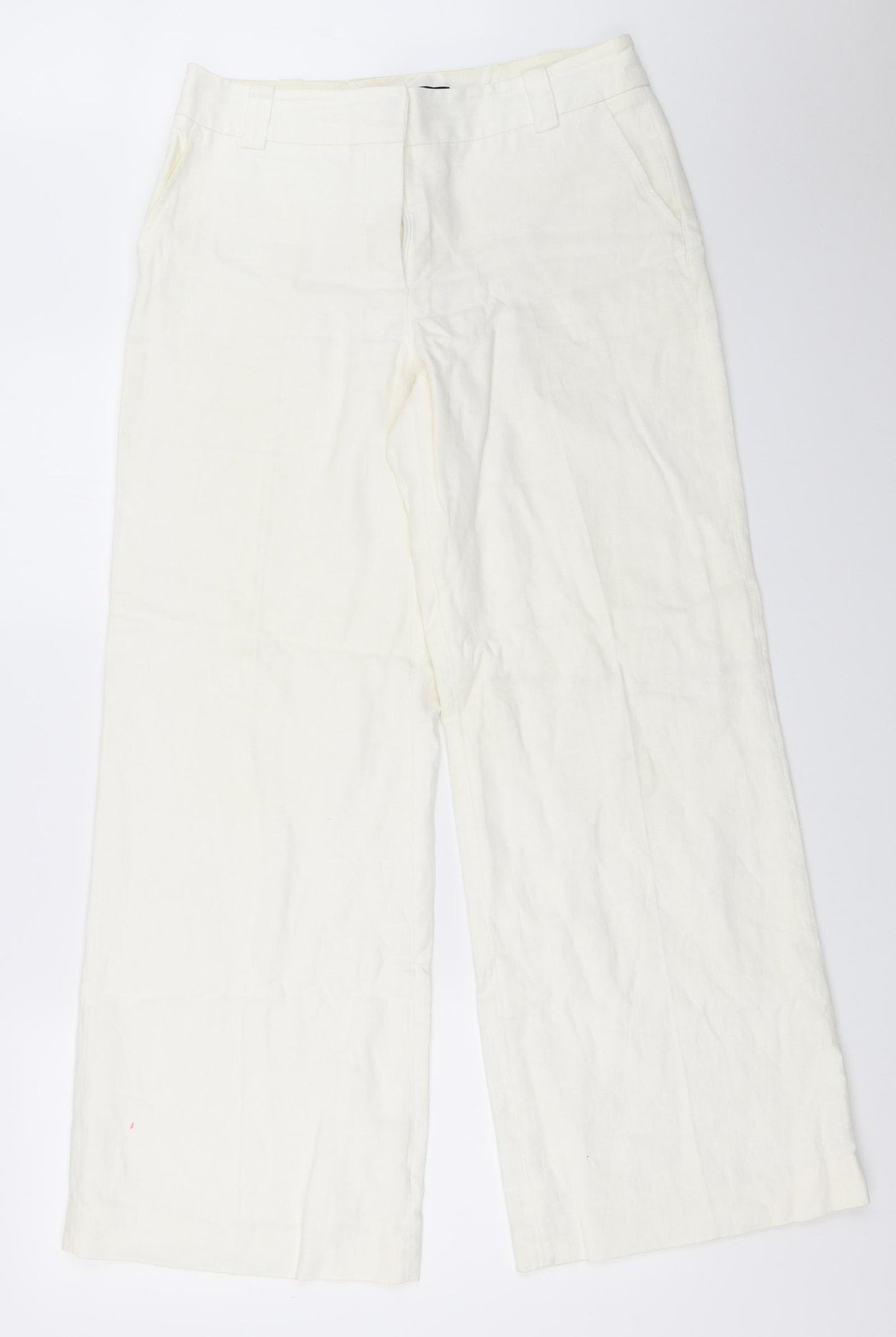 NEXT Womens White   Trousers  Size 10 L30 in