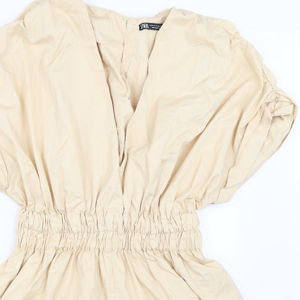 Zara Womens Beige   Playsuit One-Piece Size M
