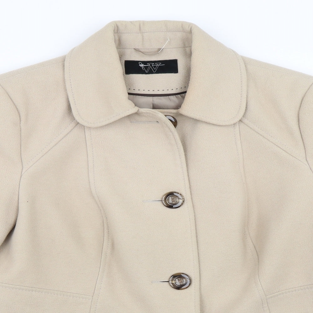 BHS Womens Beige   Overcoat Coat Size 14