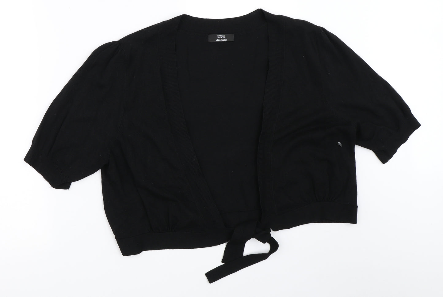 Marks and Spencer Womens Black   Cardigan Jumper Size 22