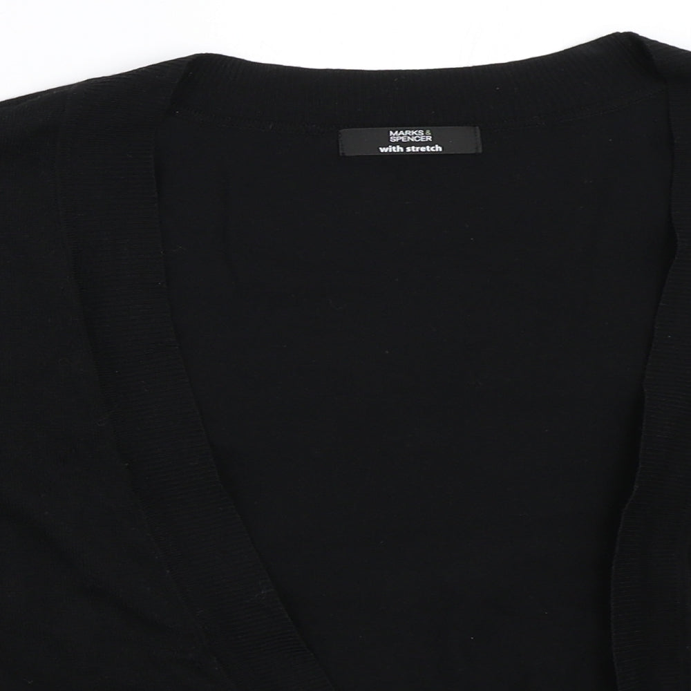 Marks and Spencer Womens Black   Cardigan Jumper Size 22