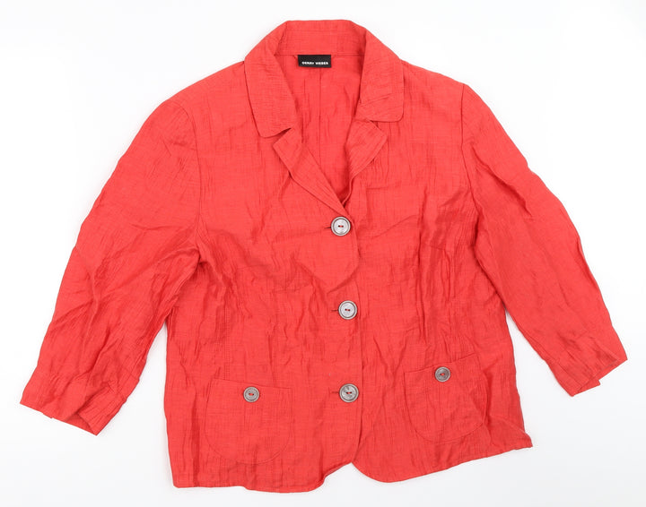 Gerry Weber Womens Red Jacket Blazer Size 16