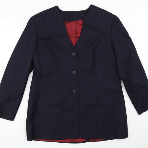Business Solutions Womens Blue   Jacket Blazer Size 16