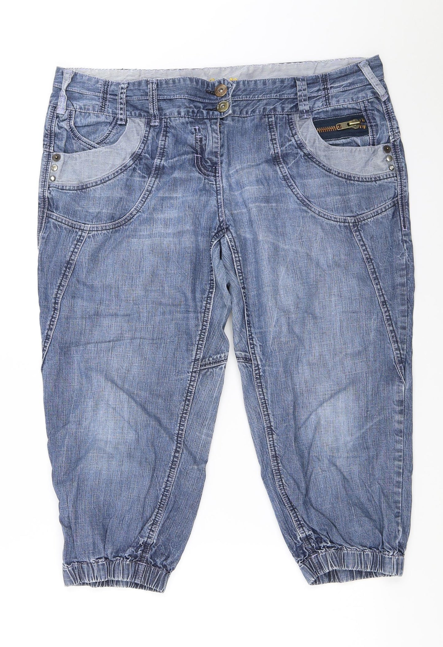 NEXT Womens Blue  Denim Cropped Jeans Size 16 L21 in