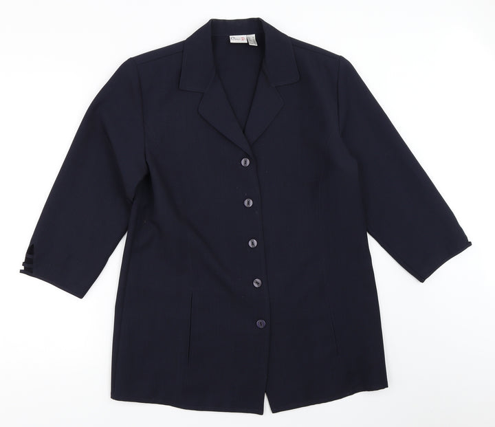 Oscar B Womens Blue   Jacket Blazer Size 12