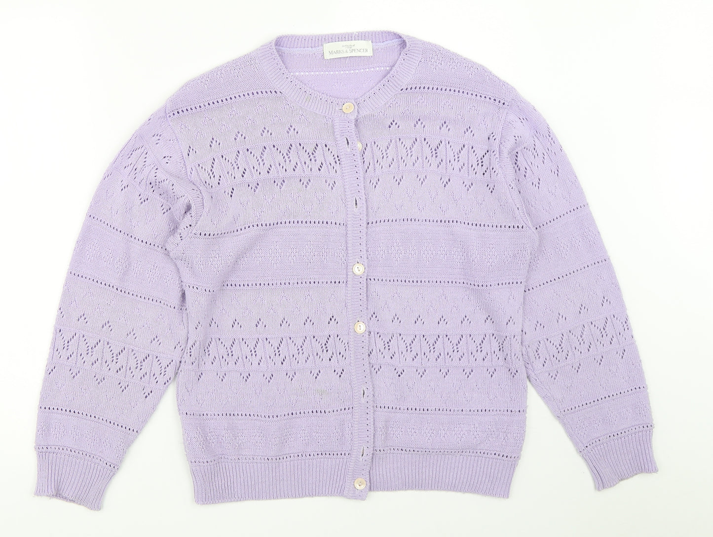 Marks and Spencer Womens Purple   Cardigan Jumper Size 10