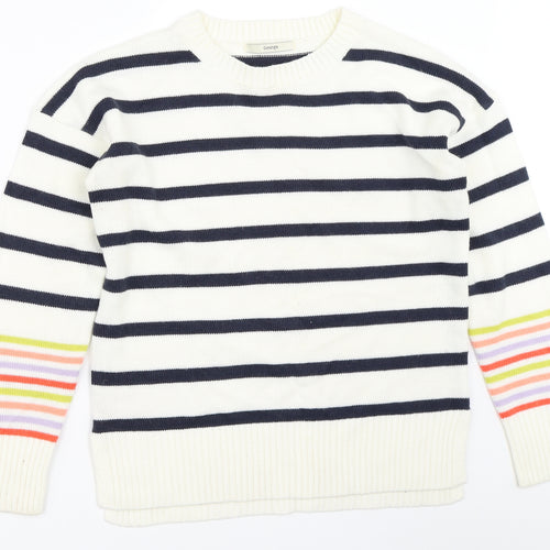 George Womens Ivory Striped  Pullover Jumper Size S