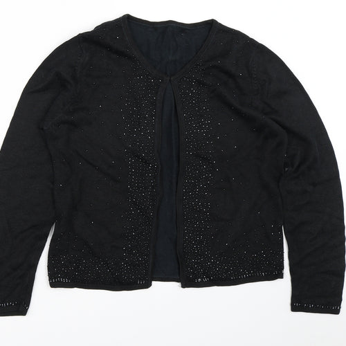 Preworn Womens Black   Cardigan Jumper Size 12