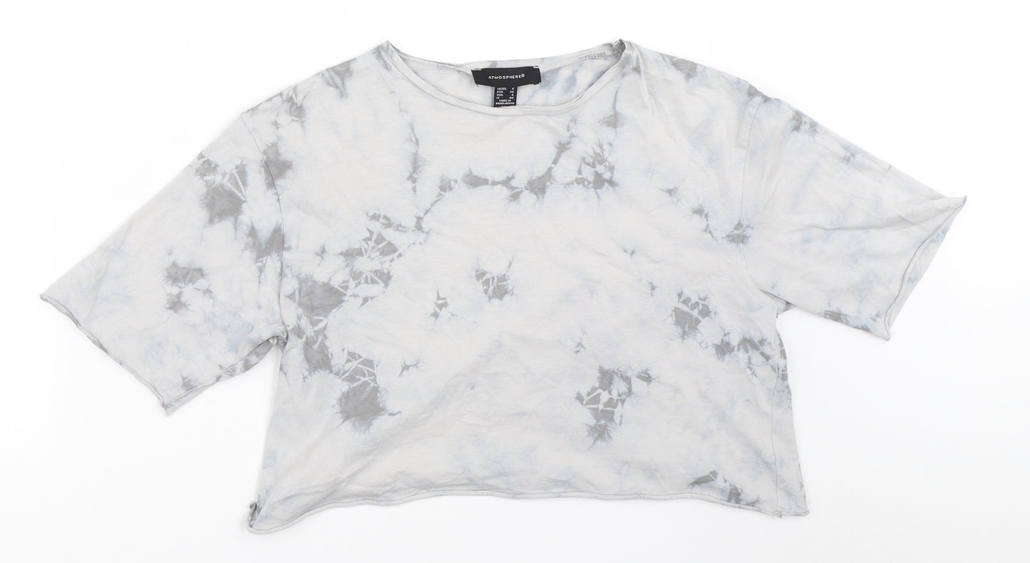 Atmosphere Womens Grey   Cropped T-Shirt Size 8