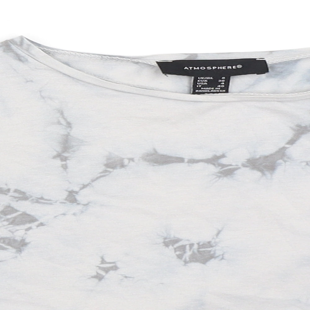 Atmosphere Womens Grey   Cropped T-Shirt Size 8