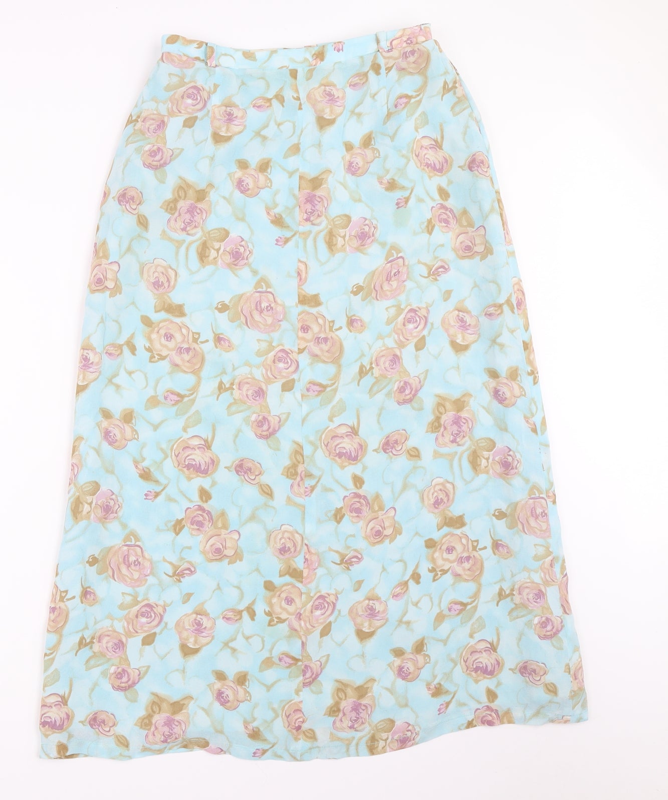 Viyella Womens Blue Floral  Flare Skirt Size 12