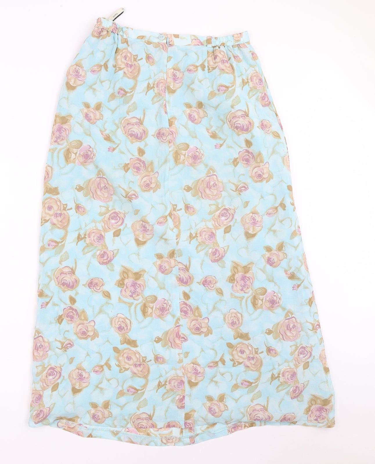 Viyella Womens Blue Floral  Flare Skirt Size 12
