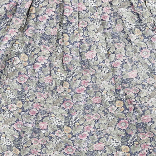 Country Collection Womens Blue Floral  Flare Skirt Size 26 in