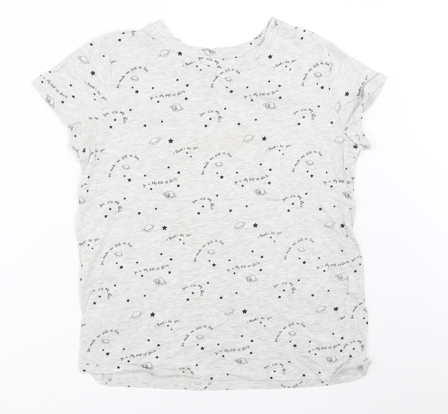 Bershka Womens Grey   Basic T-Shirt Size M
