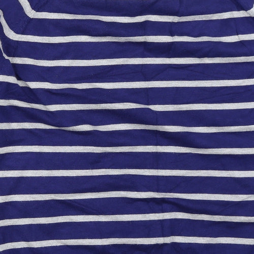 M&Co Womens Blue Striped  Pullover Jumper Size 16