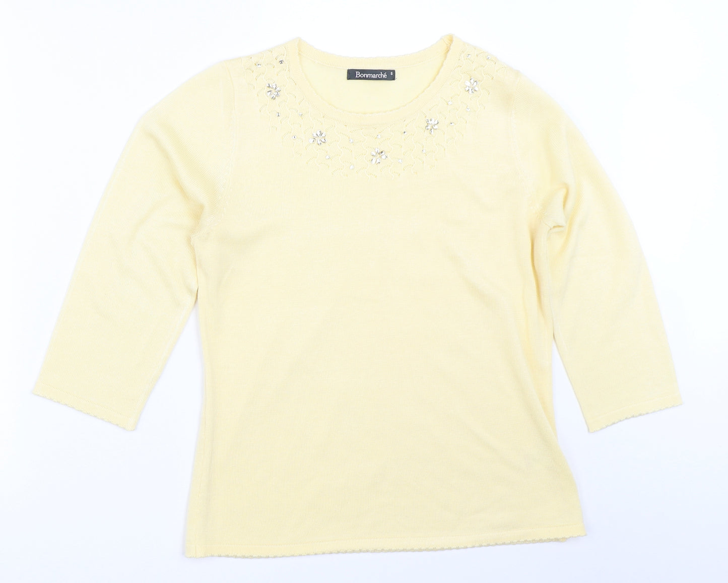 Bonmarché Womens Yellow   Pullover Jumper Size S
