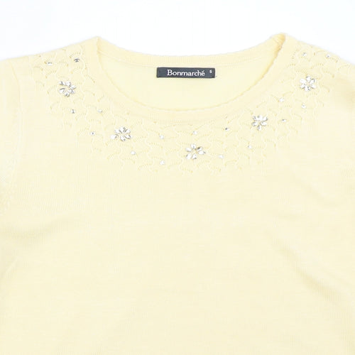 Bonmarché Womens Yellow   Pullover Jumper Size S