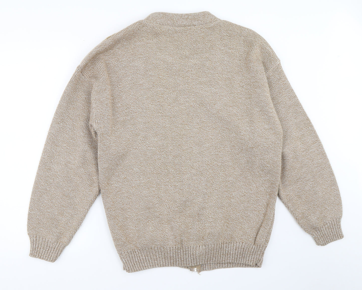 Premier MAN Mens Beige   Full Zip Jumper Size M