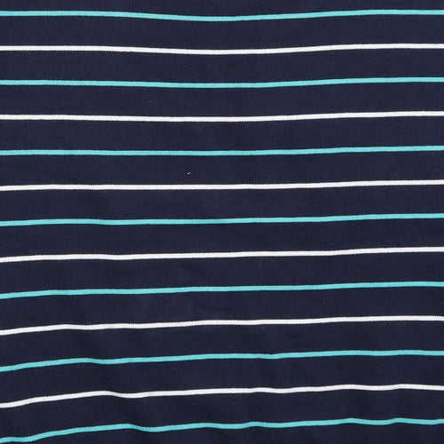 EWM Womens Blue Striped  Pullover Jumper Size 14