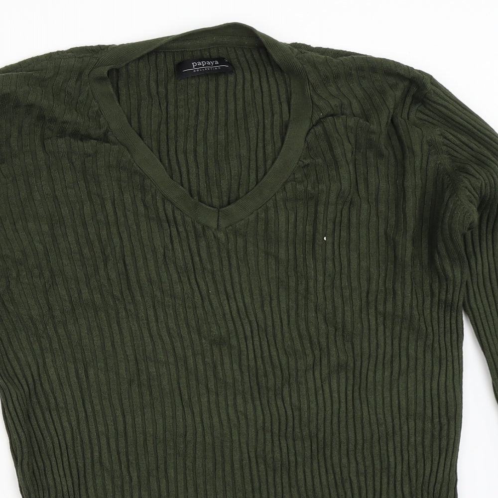 Papaya Womens Green   Pullover Jumper Size 14