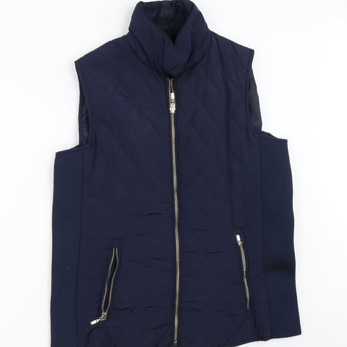 EWM Womens Blue   Gilet Coat Size S