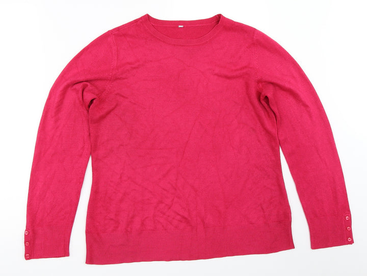 BHS Womens Pink Pullover Jumper Size 14