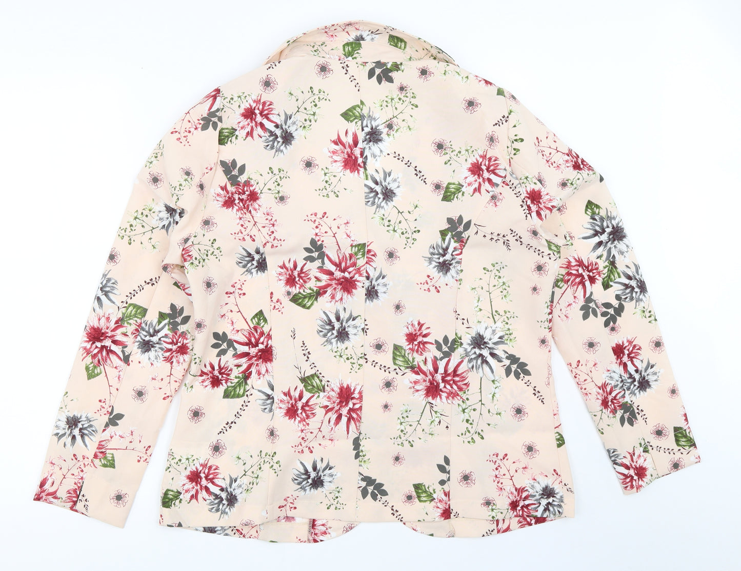 Preworn Womens Pink Floral  Jacket Blazer Size 16