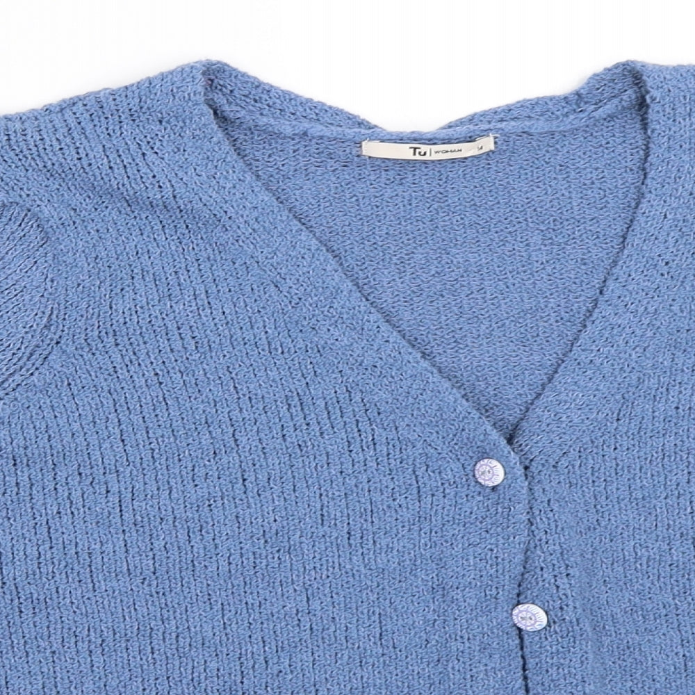 TU Womens Blue   Cardigan Jumper Size 14
