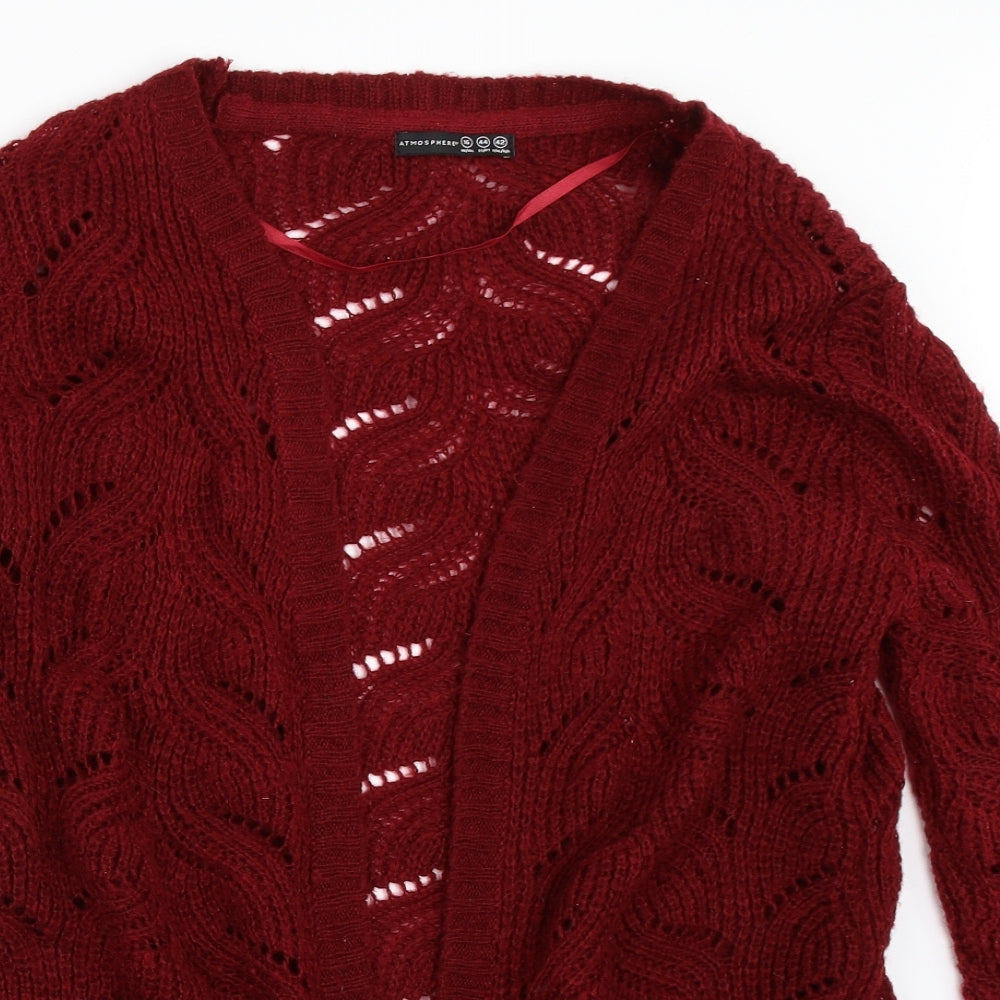 Atmosphere Womens Red   Cardigan Jumper Size 16