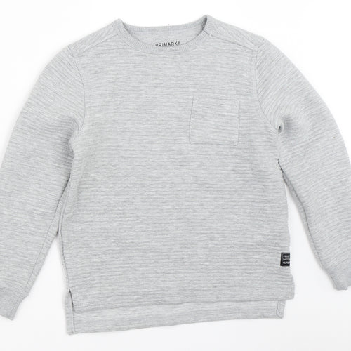 Primark Boys Grey   Pullover Sweatshirt Size 9-10 Years