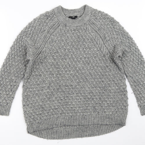 H&M Womens Grey   Pullover Jumper Size S