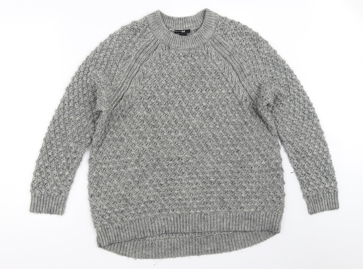H&M Womens Grey   Pullover Jumper Size S