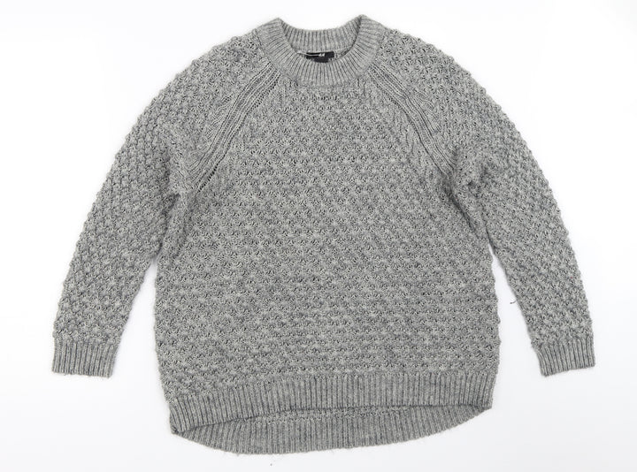 H&M Womens Grey   Pullover Jumper Size S
