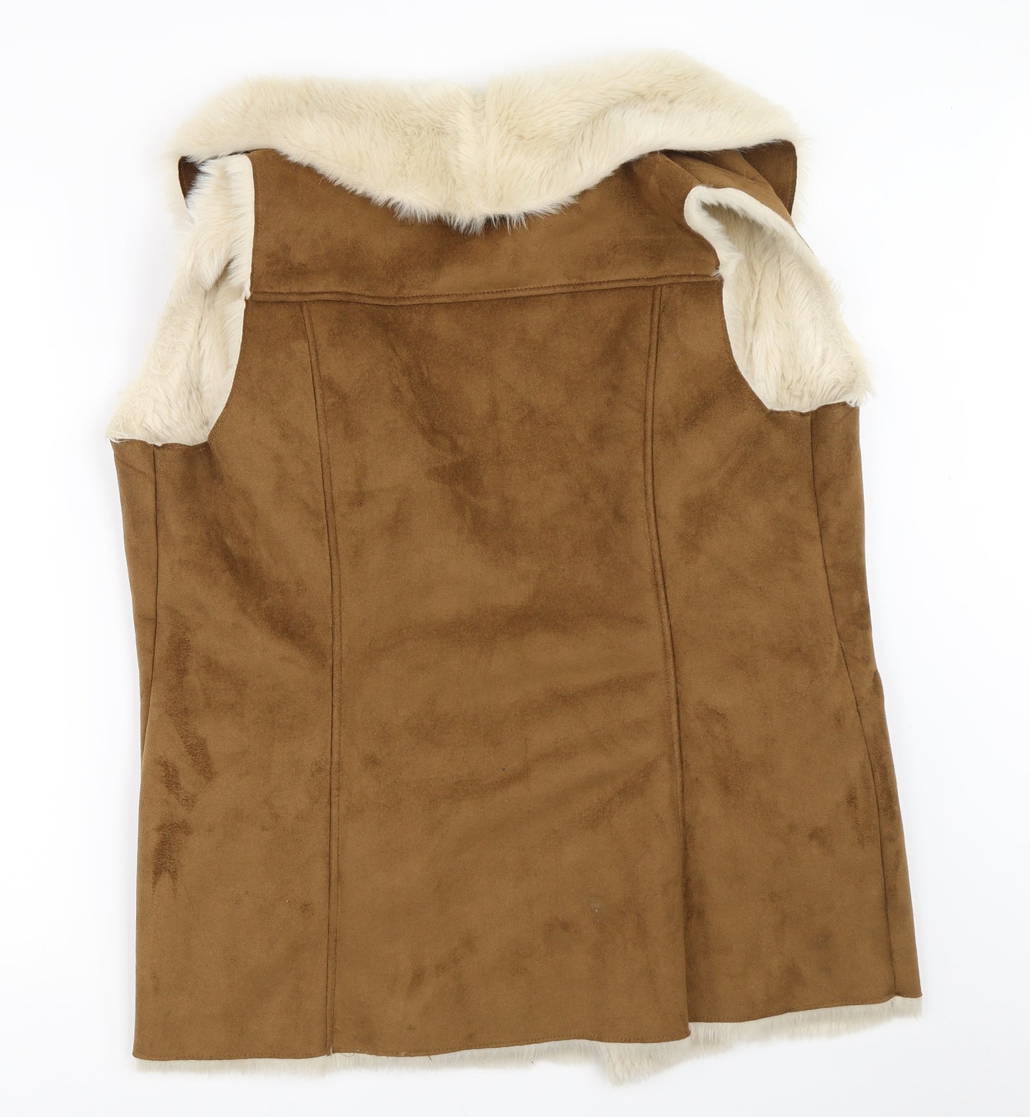 F&F Womens Beige   Gilet Coat Size 16