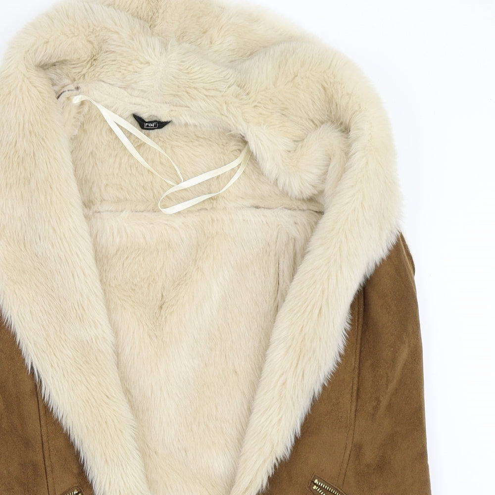 F&F Womens Beige   Gilet Coat Size 16