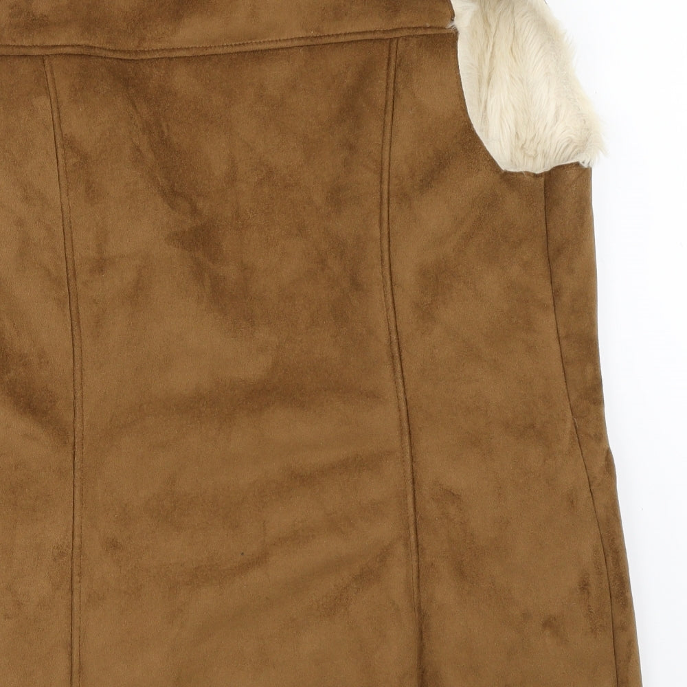 F&F Womens Beige   Gilet Coat Size 16