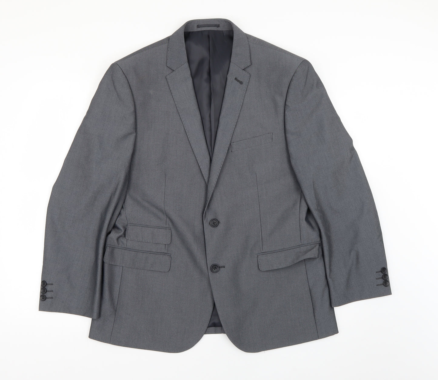 Fellini Mens Grey   Jacket Suit Jacket Size S
