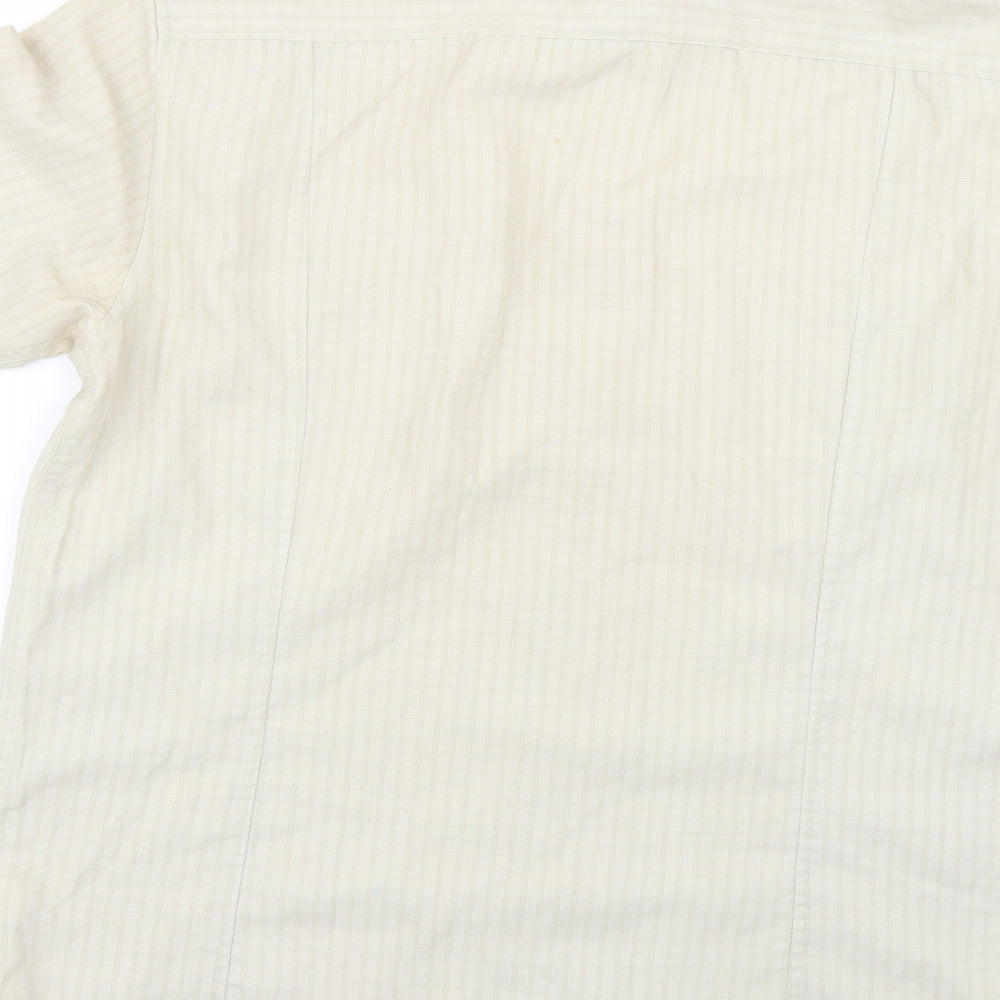 NEXT Mens Beige Check   Dress Shirt Size M