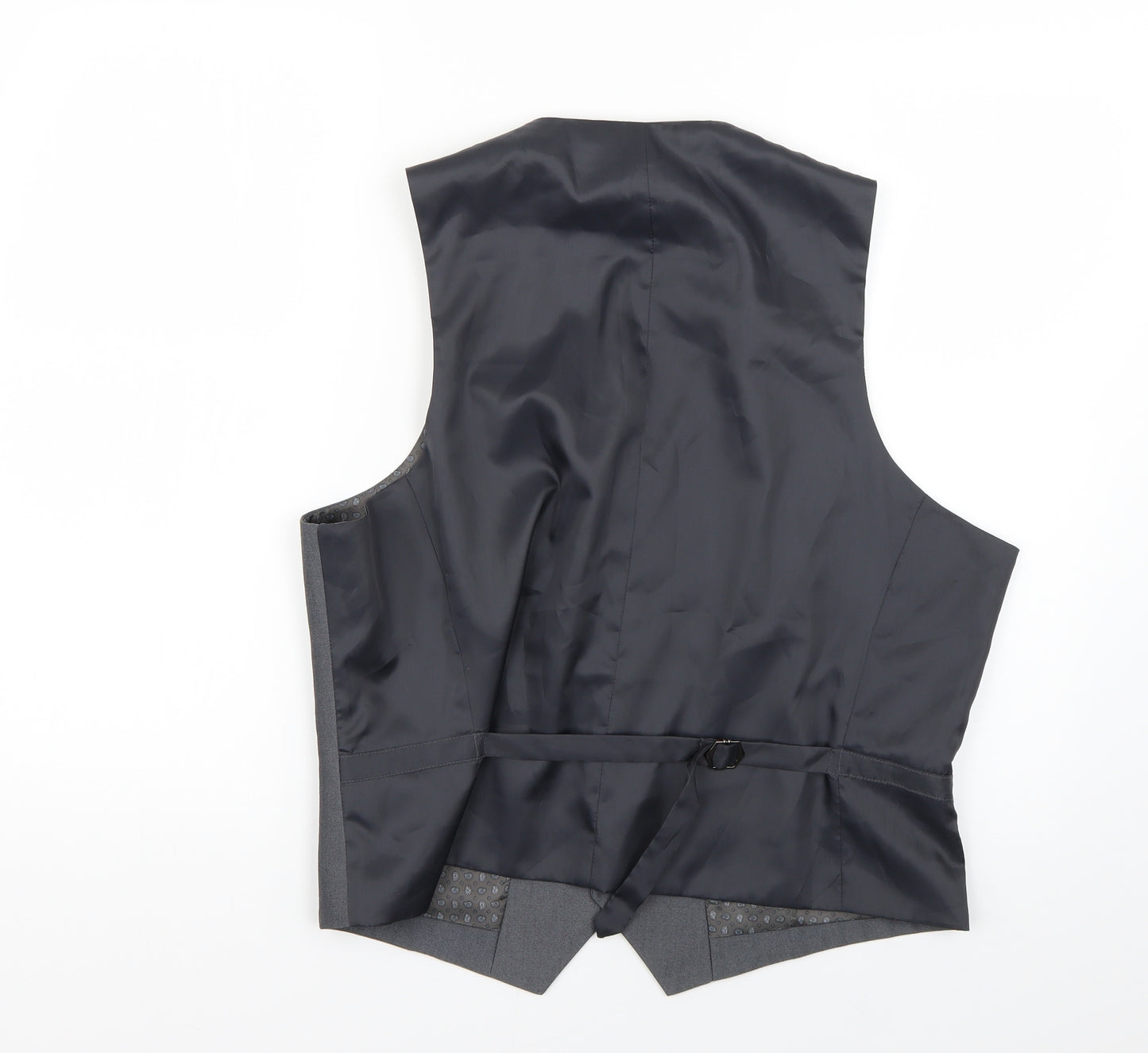Fellini Mens Grey   Jacket Suit Waistcoat Size S