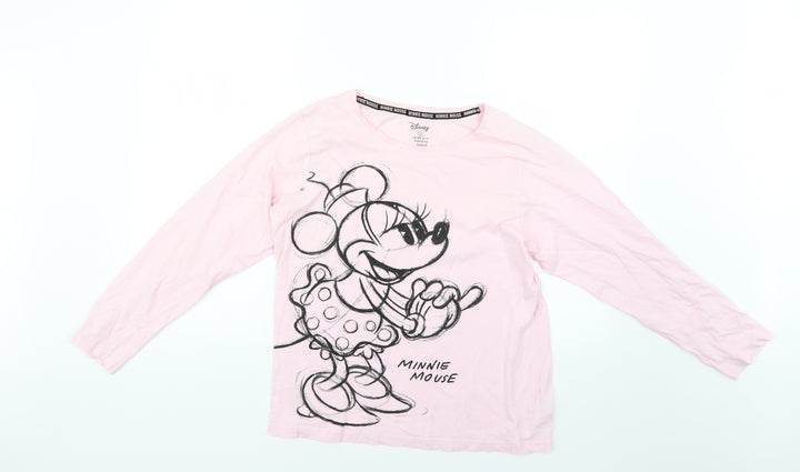 Disney Womens Pink Geometric Top Pyjama Top Size 10 - Disney