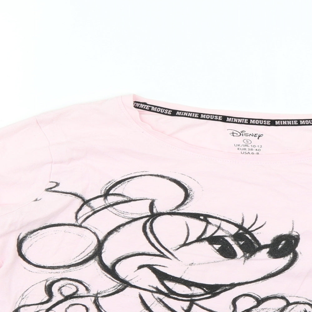 Disney Womens Pink Geometric  Top Pyjama Top Size 10  - Disney