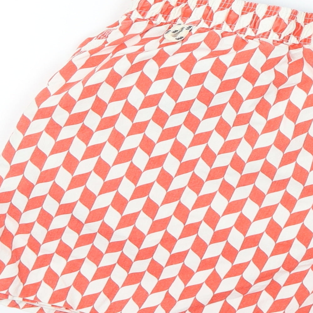 borden Mens Orange Geometric  Sweat Shorts Size 32