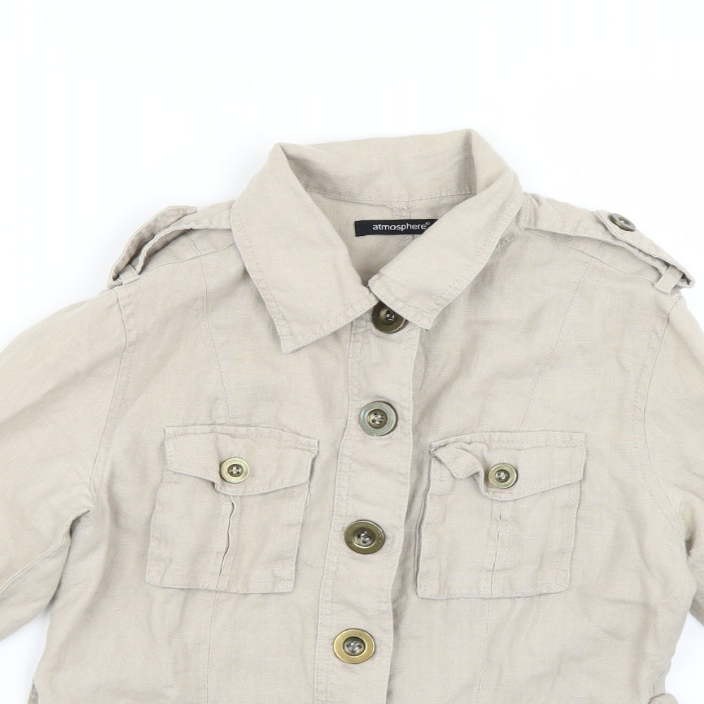 Atmosphere Womens Beige   Jacket Coat Size 10