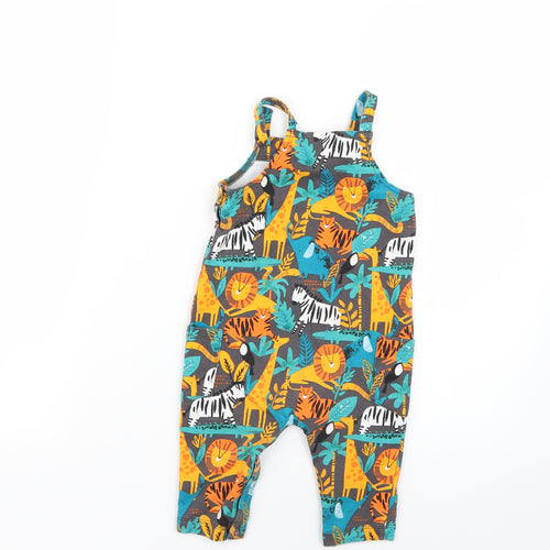 TU Baby Multicoloured Geometric  Dungaree One-Piece Size 9-12 Months