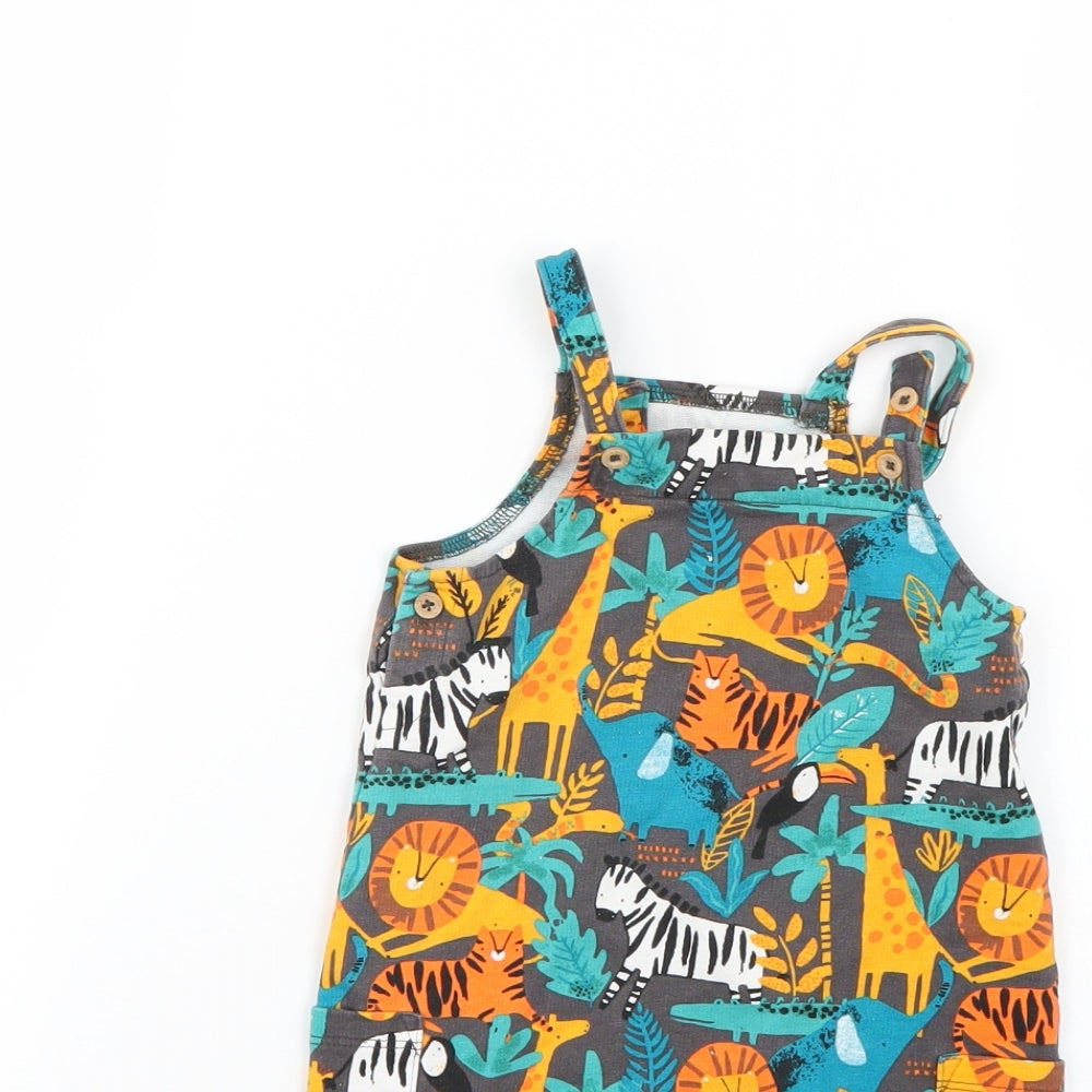TU Baby Multicoloured Geometric  Dungaree One-Piece Size 9-12 Months