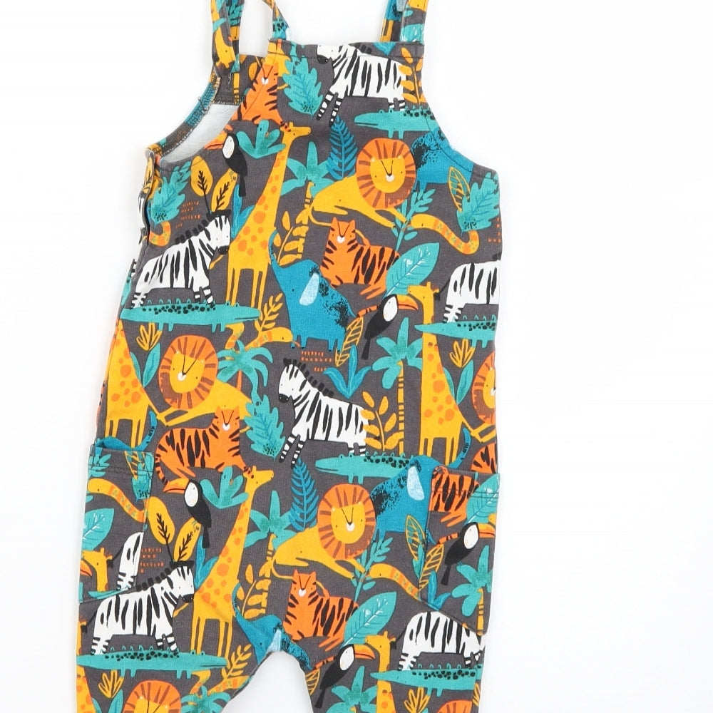 TU Baby Multicoloured Geometric  Dungaree One-Piece Size 9-12 Months